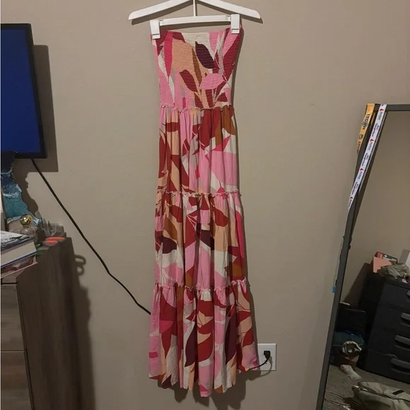 ABEL THE LABEL Strapless Smocked Bodice Maxi Dress – Size S - Picture 3 of 7